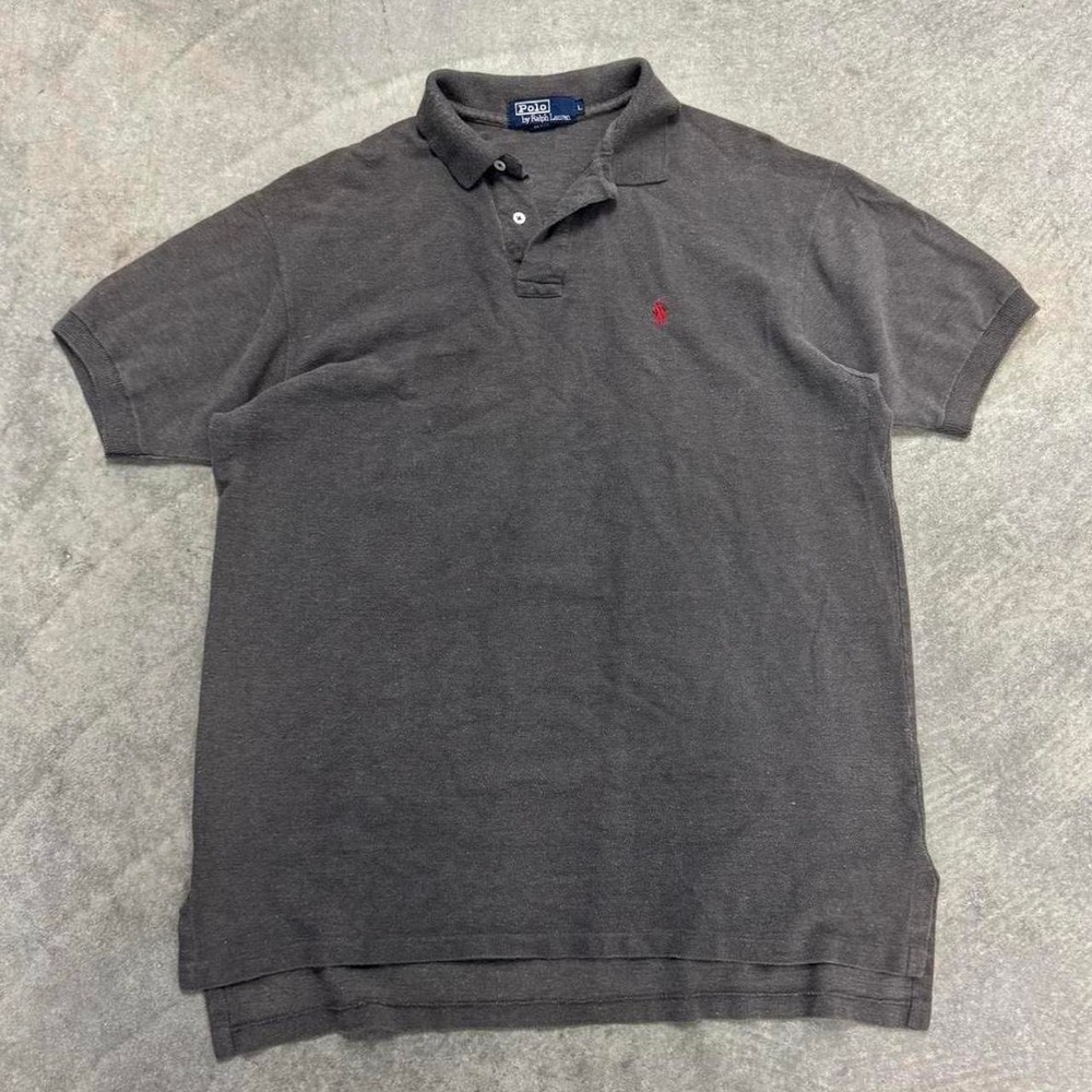 Polo Ralph Lauren Men's Gray Polo Short Sleeve Collared Shirt Large